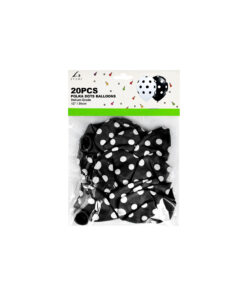 Alternative view of White & Black Polka Dots Latex Balloons 12inch 20pk