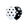 White & Black Polka Dots Latex Balloons 12inch 20pk