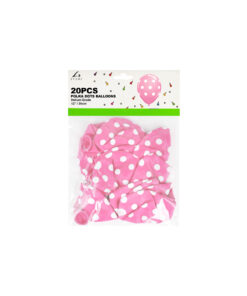 Alternative view of Light Pink Polka Dots Latex Balloons 12inch 20pk