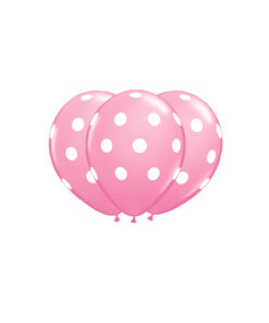 Light Pink Polka Dots Latex Balloons 12inch 20pk