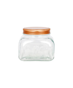Medium Glass Storage Jar With Copper Lid