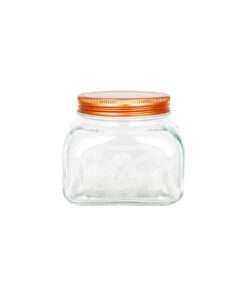 Medium Glass Storage Jar With Copper Lid