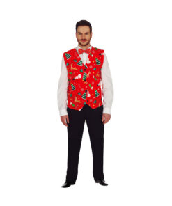 Red Christmas Waist Coat Adult