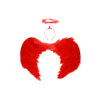 Red Angel Wings & Headband 55cm