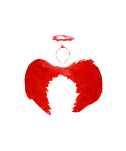 Red Angel Wings & Headband 55cm