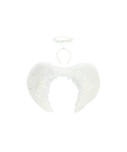 White Angel Wings & Headband 55cm