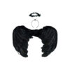 Black Angel Wings & Headband 80cm