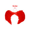 Red Angel Wings & Headband 80cm