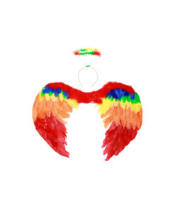 Rainbow Angel Wings & Headband 55cm
