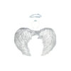 Silver Angel Wings & Headband 55cm