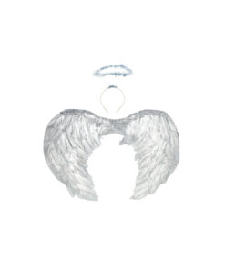 Silver Angel Wings & Headband 55cm