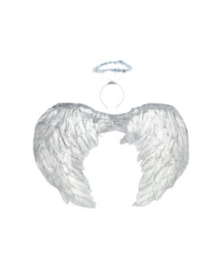 Silver Angel Wings & Headband 80cm