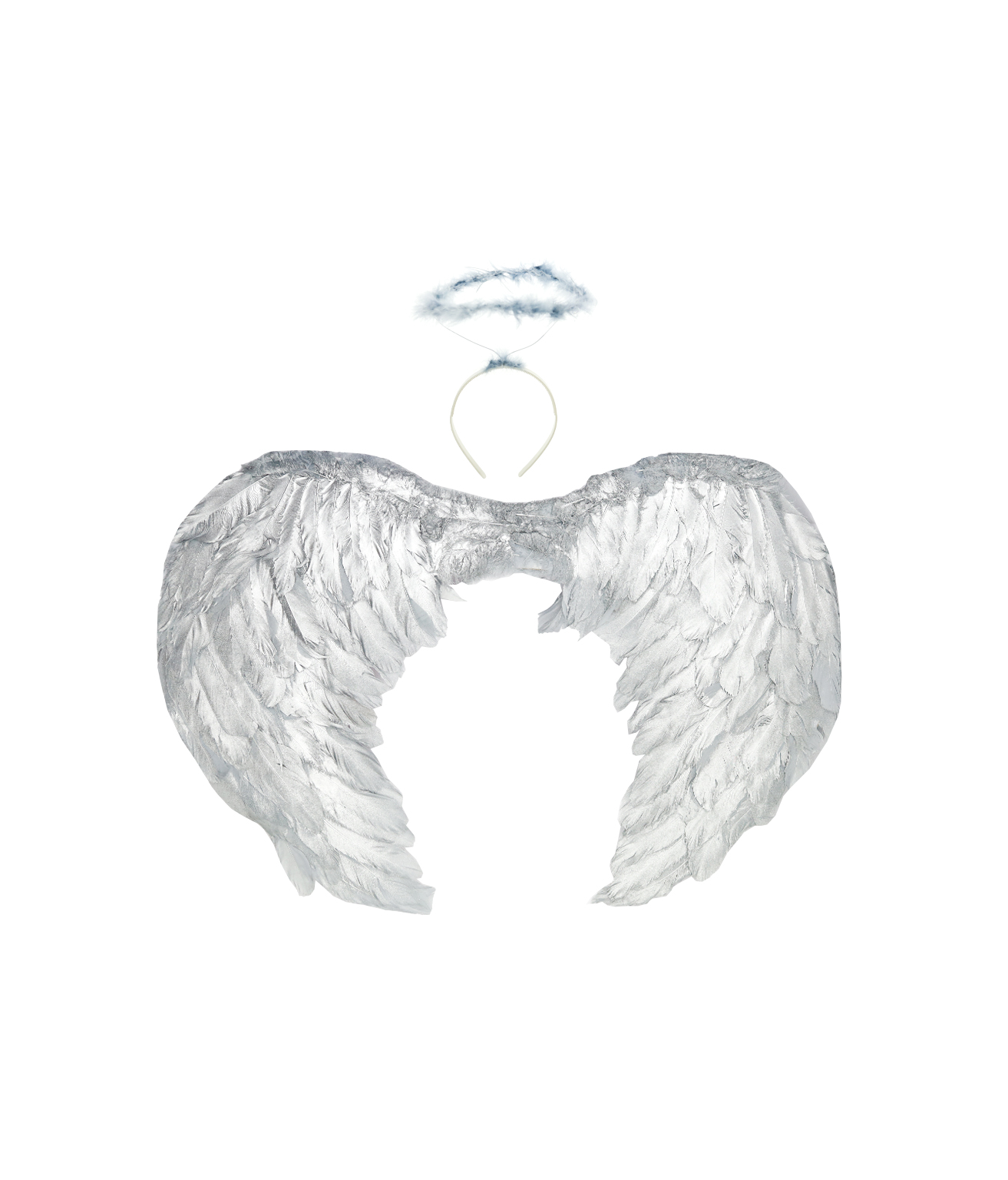 Silver Angel Wings & Headband 80cm