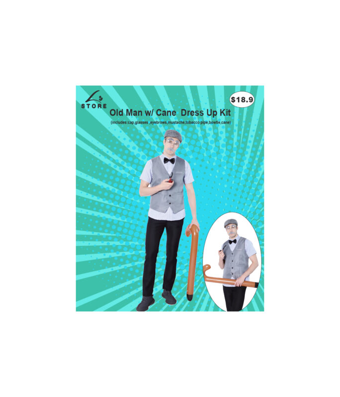 Old Man With Cane Dress Up Kit | LookSharpStore