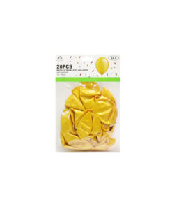 Alternative view of Yellow Metallic Latex Balloons 12inch 20pk