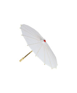 White Small Fabric Parasol 26cm