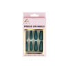 Dark Green Press On Nails 24pc