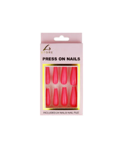 Hot Pink Press On Nails 24pc
