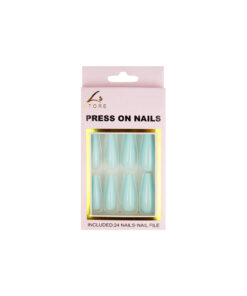 Light Blue Press On Nails 24pc
