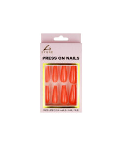 Orange Press On Nails 24pc