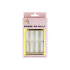White Press On Nails 24pc