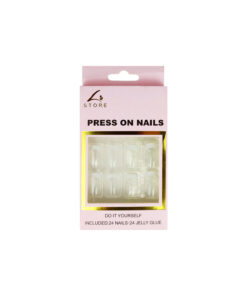 Clear French Tip Press On Nails 24pc