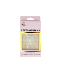 Off White French Tip Press On Nails 24pc