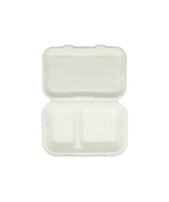 Biodegradable 2 Compartment Container 25cm 10pc