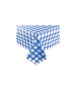 Blue Gingham Flannel Table Cloth 137x274cm