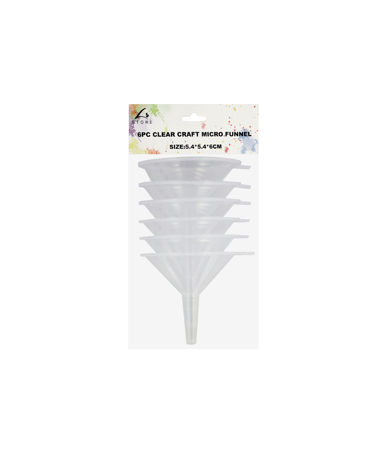 Clear Craft Micro Funnel 5.4cm 6pk LookSharpStore