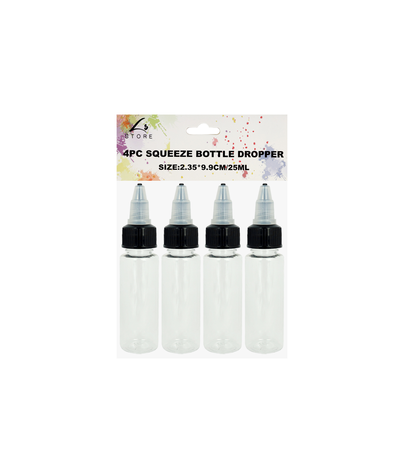 Squeeze Bottle Dropper 25ml 4pk | LookSharpStore