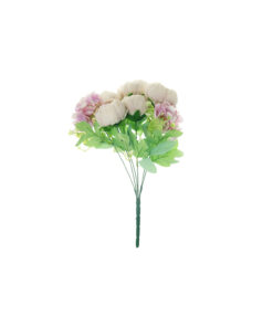 Purple Peony 5 Head Bunch 40cm