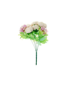 Purple Peony 5 Head Bunch 40cm