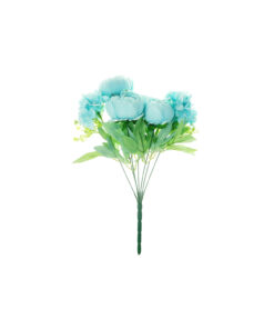 Blue Peony 5 Head Bunch 40cm