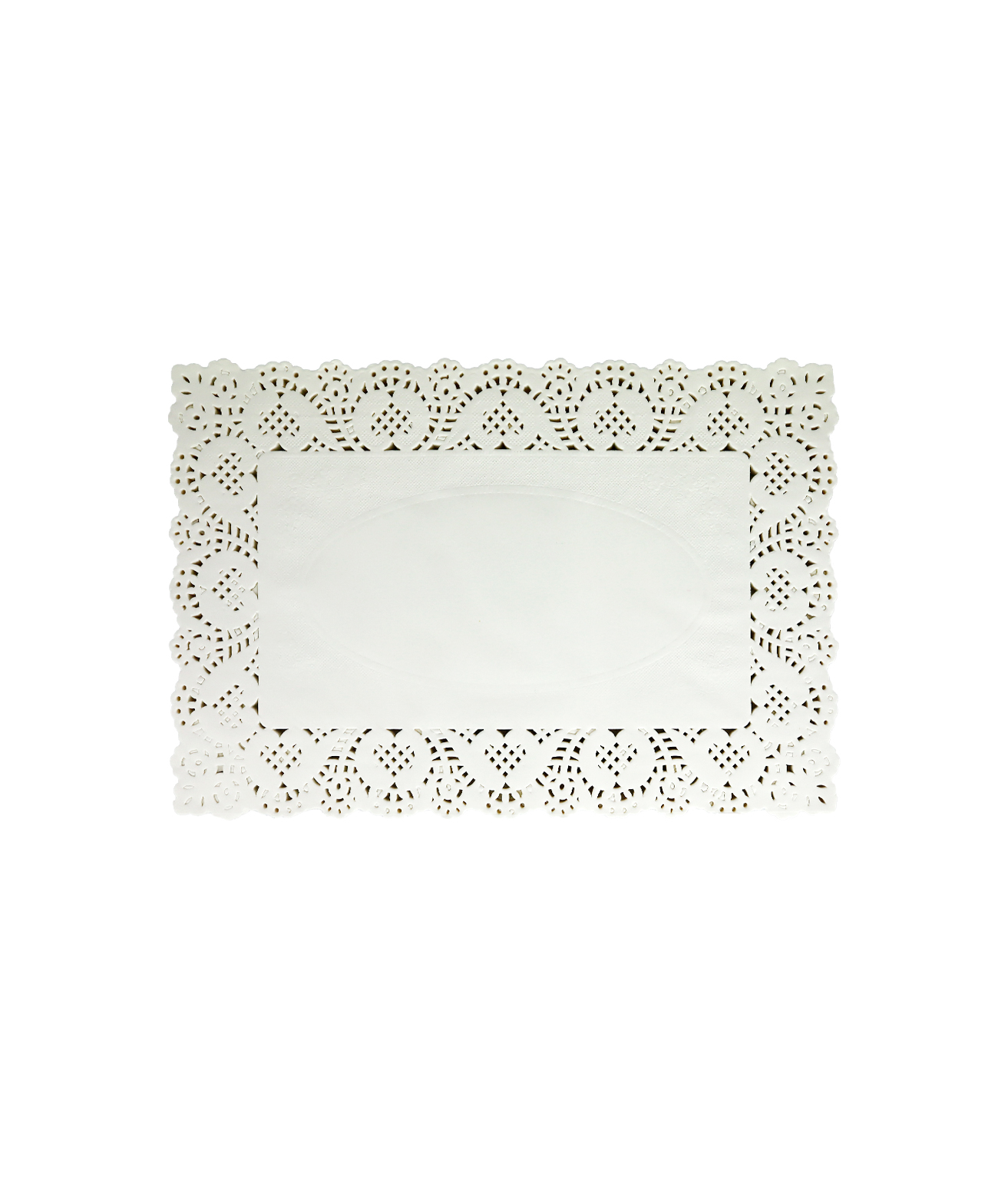 White Rectangle Paper Doilies 6.5x9in 100pk | LookSharpStore