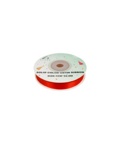 Red Solid Colour Satin Ribbon 1cm