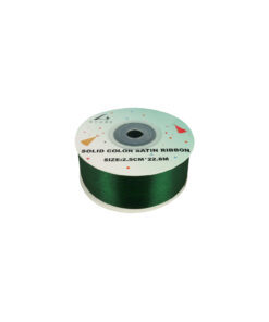 Dark Green Solid Colour Satin Ribbon 2.5cm