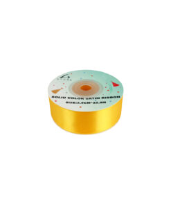 Gold Solid Colour Satin Ribbon 2.5cm