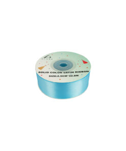 Light Blue Solid Colour Satin Ribbon 2.5cm