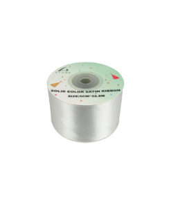 Silver Solid Colour Satin Ribbon 5cm