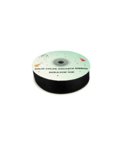 Black Solid Colour Organza Ribbon 2.5cm