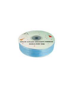 Light Blue Solid Colour Organza Ribbon 2.5cm