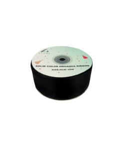 Black Solid Colour Organza Ribbon 5cm