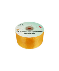 Gold Solid Colour Organza Ribbon 5cm