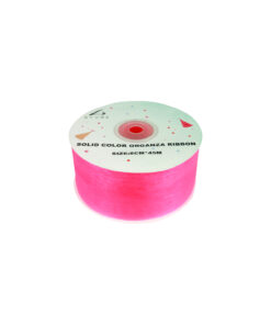Hot Pink Solid Colour Organza Ribbon 5cm