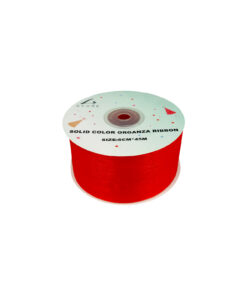 Red Solid Colour Organza Ribbon 5cm