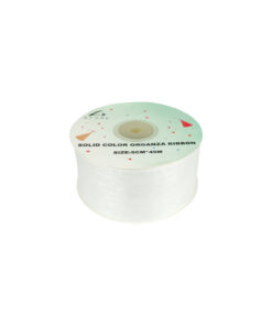 White Solid Colour Organza Ribbon 5cm