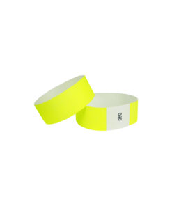 Neon Yellow Tyvek Wristbands With Coding 50pc