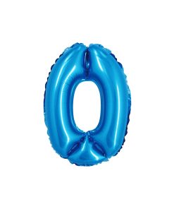 Pastel Blue Air Fill Number 0 Balloon