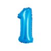 Pastel Blue Air Fill Number 1 Balloon